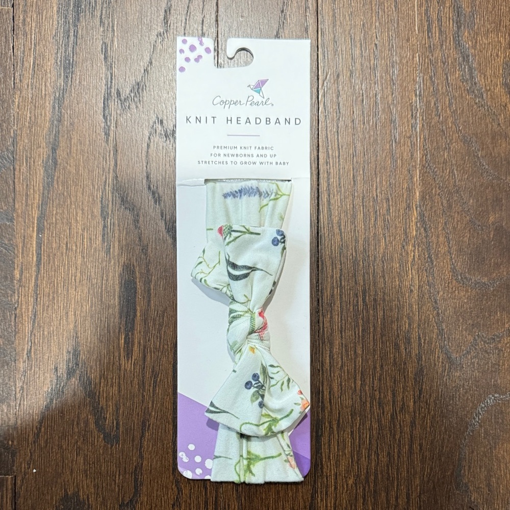 NWT Copper Pear Aspen Floral Knit Headband for Newborn